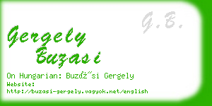 gergely buzasi business card